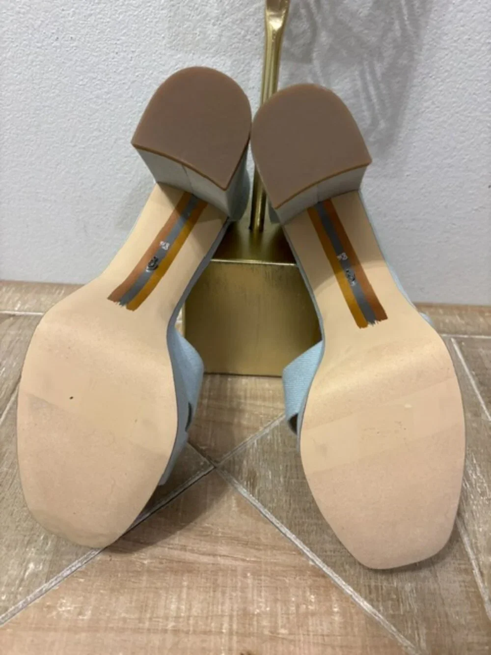 NWOT Sam Edelman Jullian Light Blue Platform Sandals Size 8.5